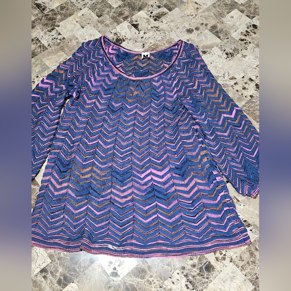 Missoni Multicolor Textured Open Weave Gorgeous Top Authentic Size 42 - Picture 1 of 7